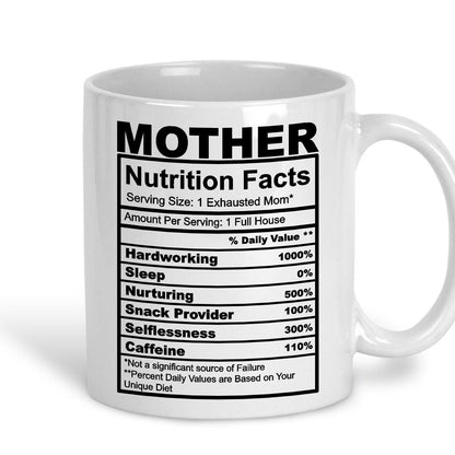 Mother Nutrition Facts Ceramic Mug