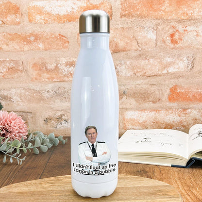 Line of Duty Ted Hastings Up The Lagan In A Bubble -  Personalised Water Bottle