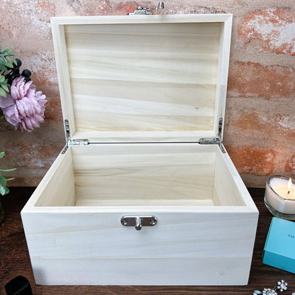 Hearts & Leaves Wax Melts Wooden Storage Box Personalised Gift