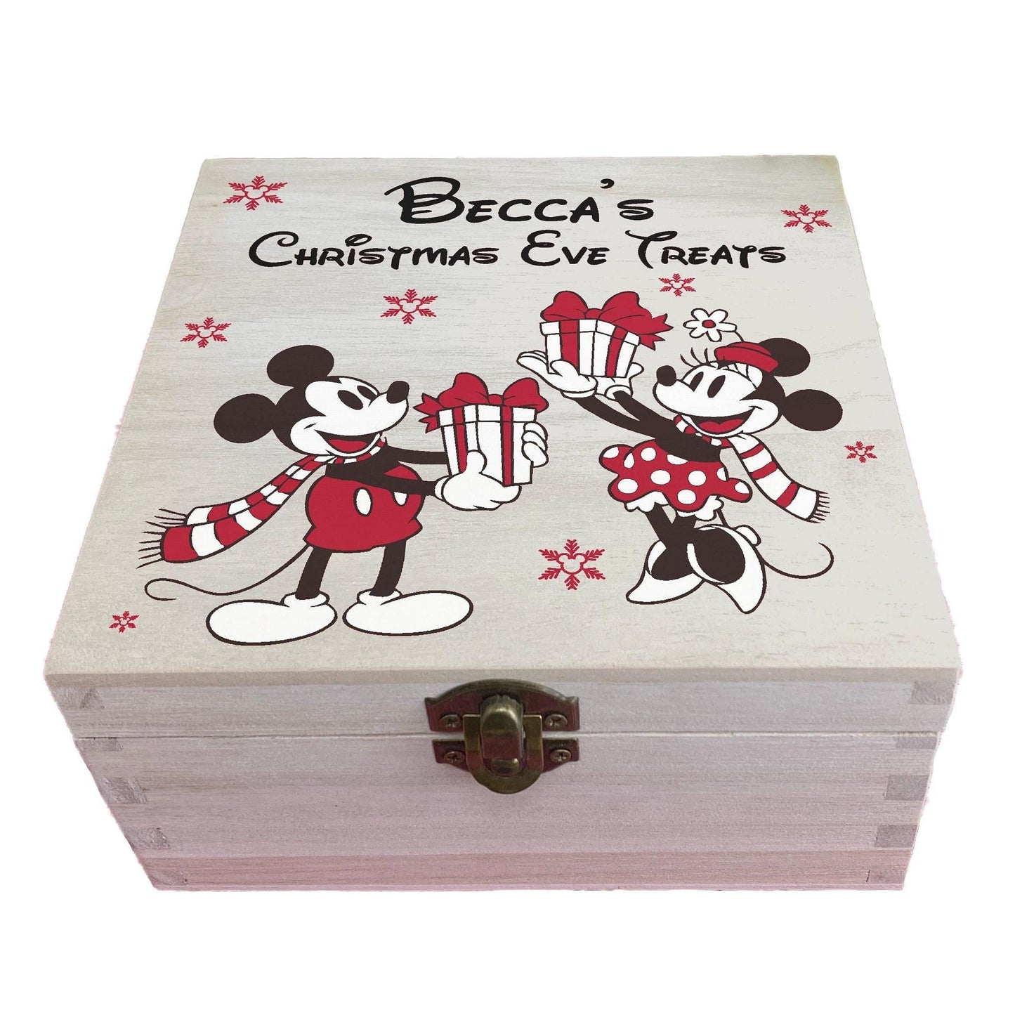 Disney Minnie Mickey Mouse Personalised Christmas Eve Treat Box