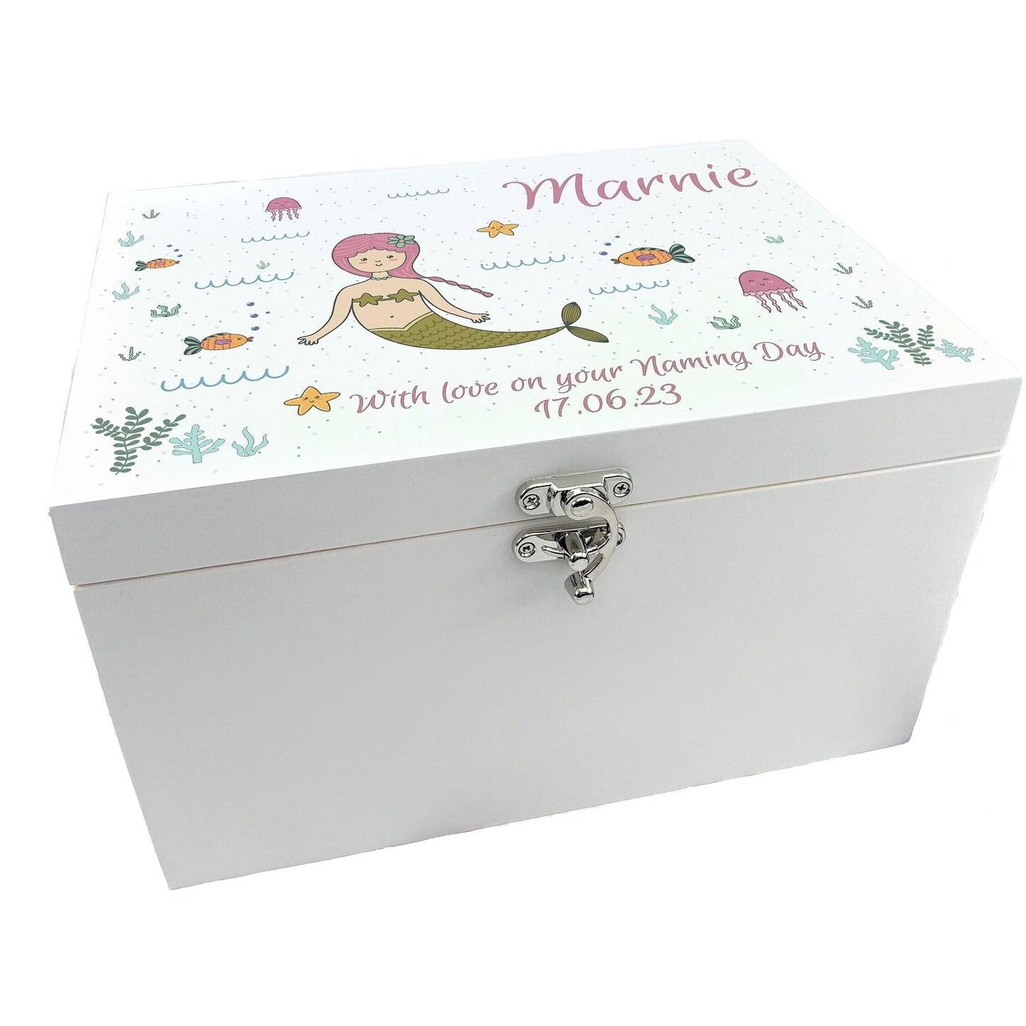 Mermaid Children's Memory / Trinket / Toy Box -  Personalised Gift