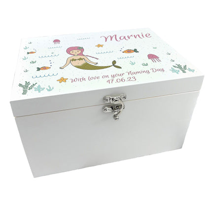 Mermaid Children's Memory / Trinket / Toy Box -  Personalised Gift