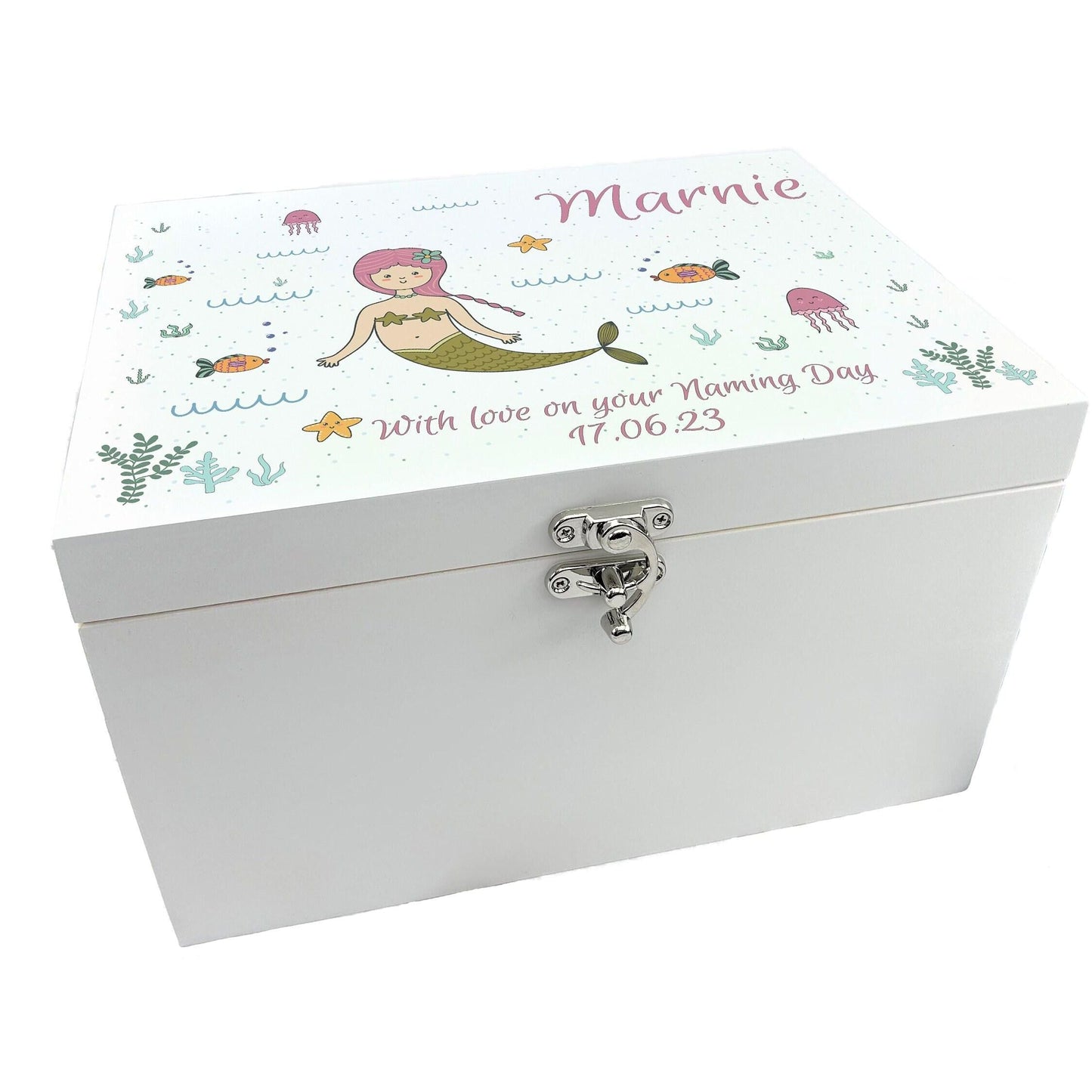 Mermaid Children's Memory / Trinket / Toy Box -  Personalised Gift