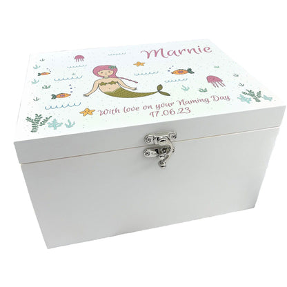 Mermaid Children's Memory / Trinket / Toy Box -  Personalised Gift