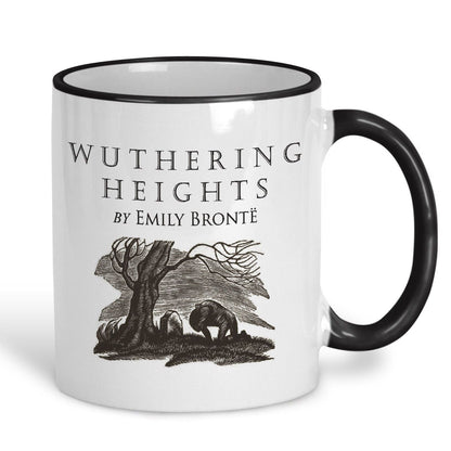 Wuthering Heights Emily Bronte Book Quote Classic Literature Mug Gift Reading Quotes Author Portrait Book Cover