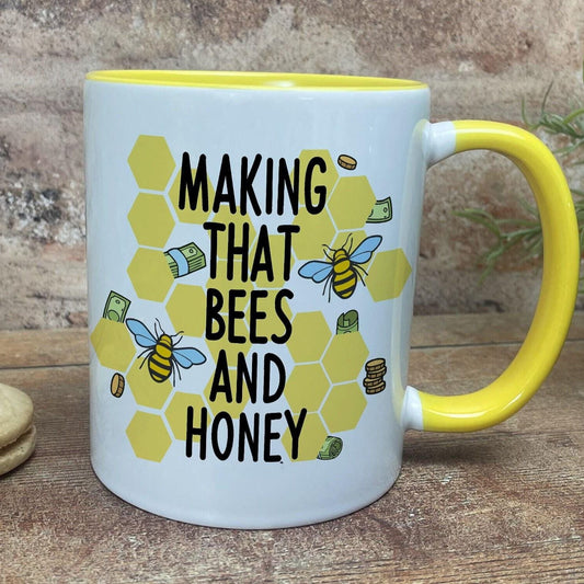 Making That Bees and Honey - Cockney Rhyming Slang Dialect - Personalised Ceramic Mug
