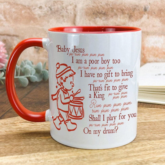 Little Drummer Boy Bing Crosby Christmas Crooner Song Lyrics Mug