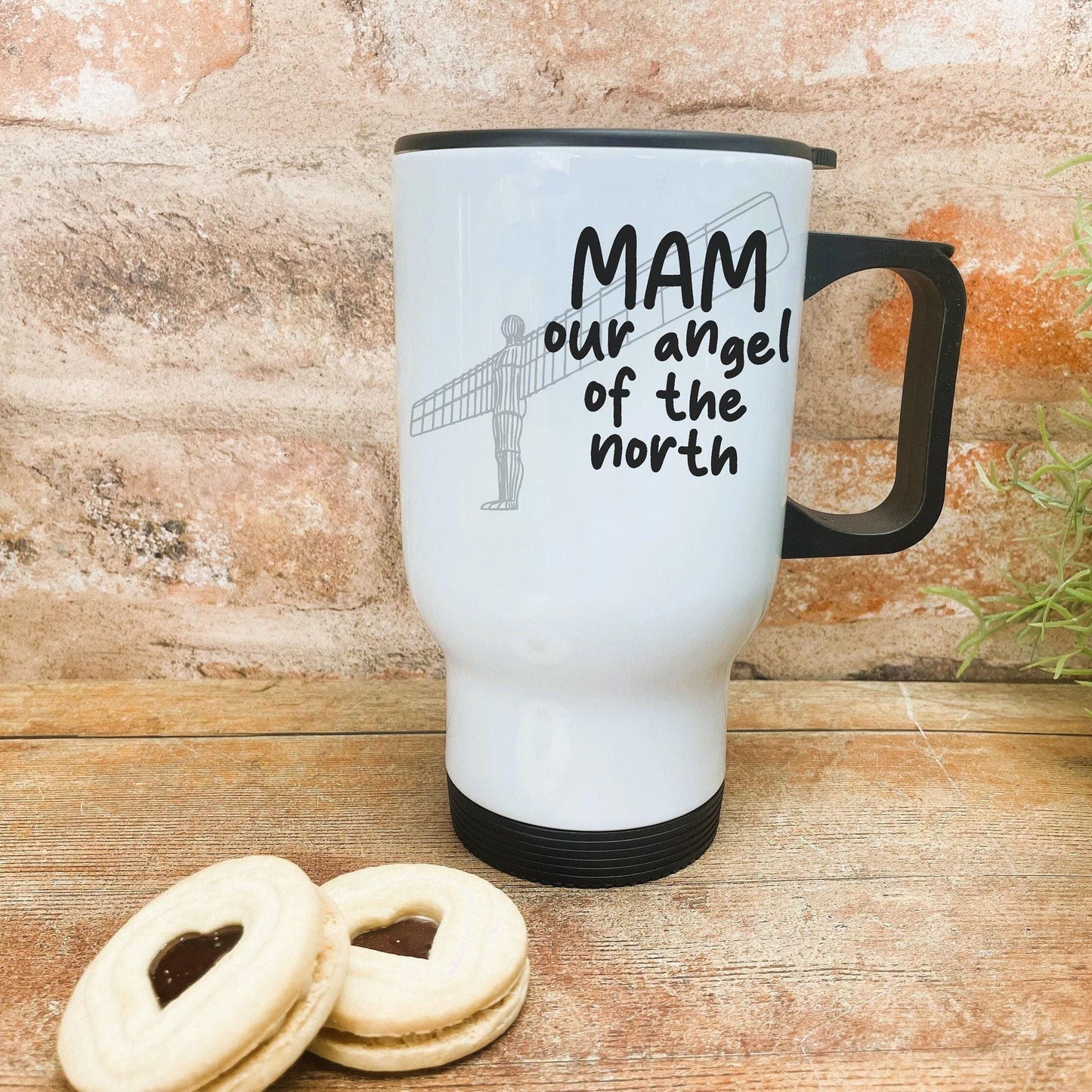 Mam Our Angel of the North - Newcastle Geordie Dialect - Personalised Travel Mug
