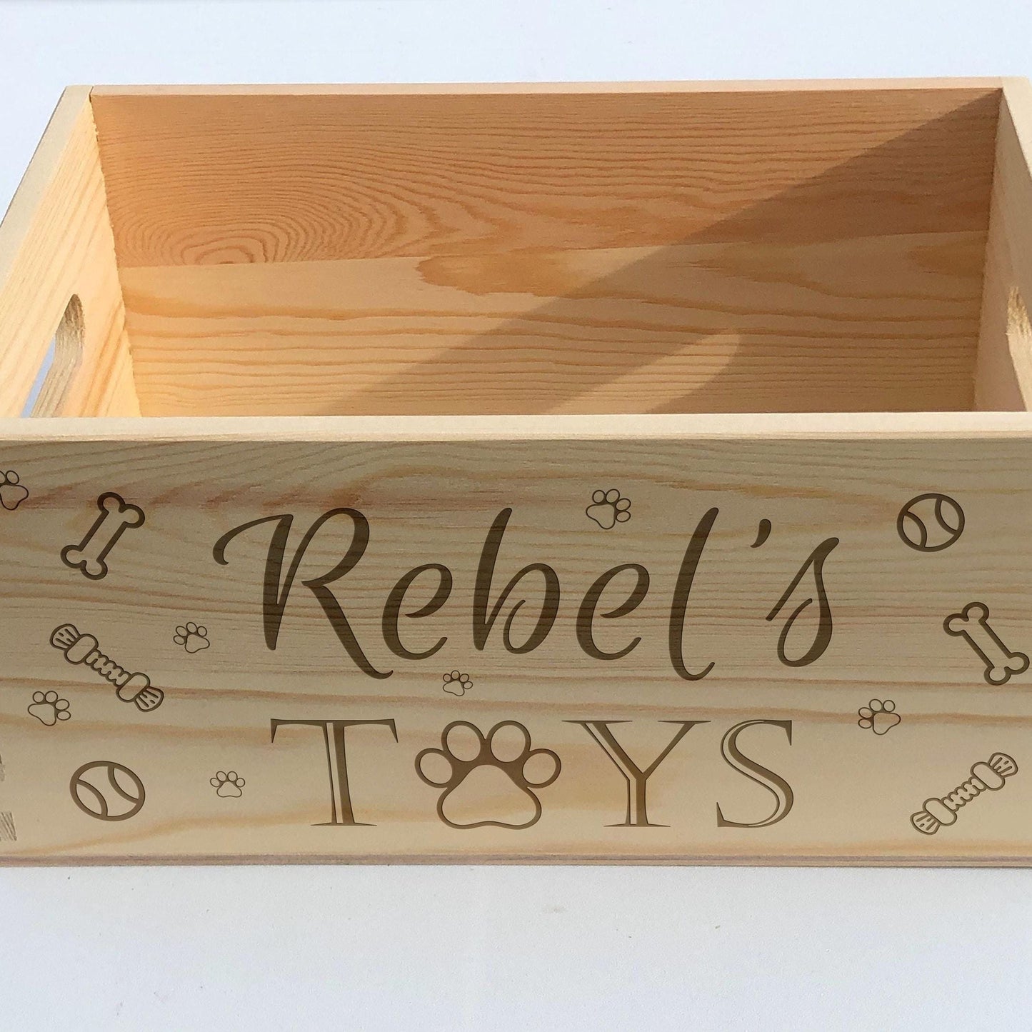 Dog Toy Crate Storage Pet Toys Present Gift Personalised Home Puppy Supplies