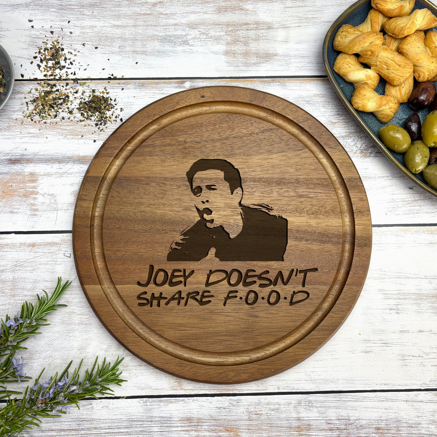 Friends Joey Doesn't Share Food Chopping Board Funny Cooking Gift Present Kitchen Decor Housewarming Christmas Gift Birthday Present