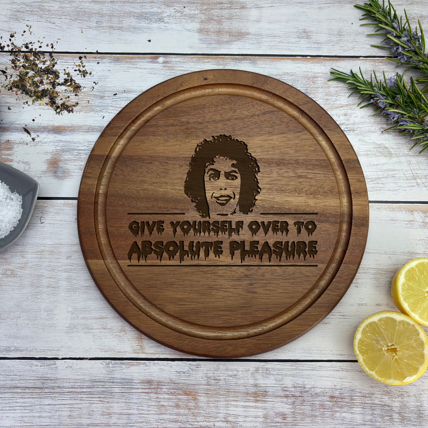 Rocky Horror Picture Show Absolute Pleasure Engraved Wooden Chopping Board Funny Cooking Kitchen Decor Housewarming Christmas Gift Present