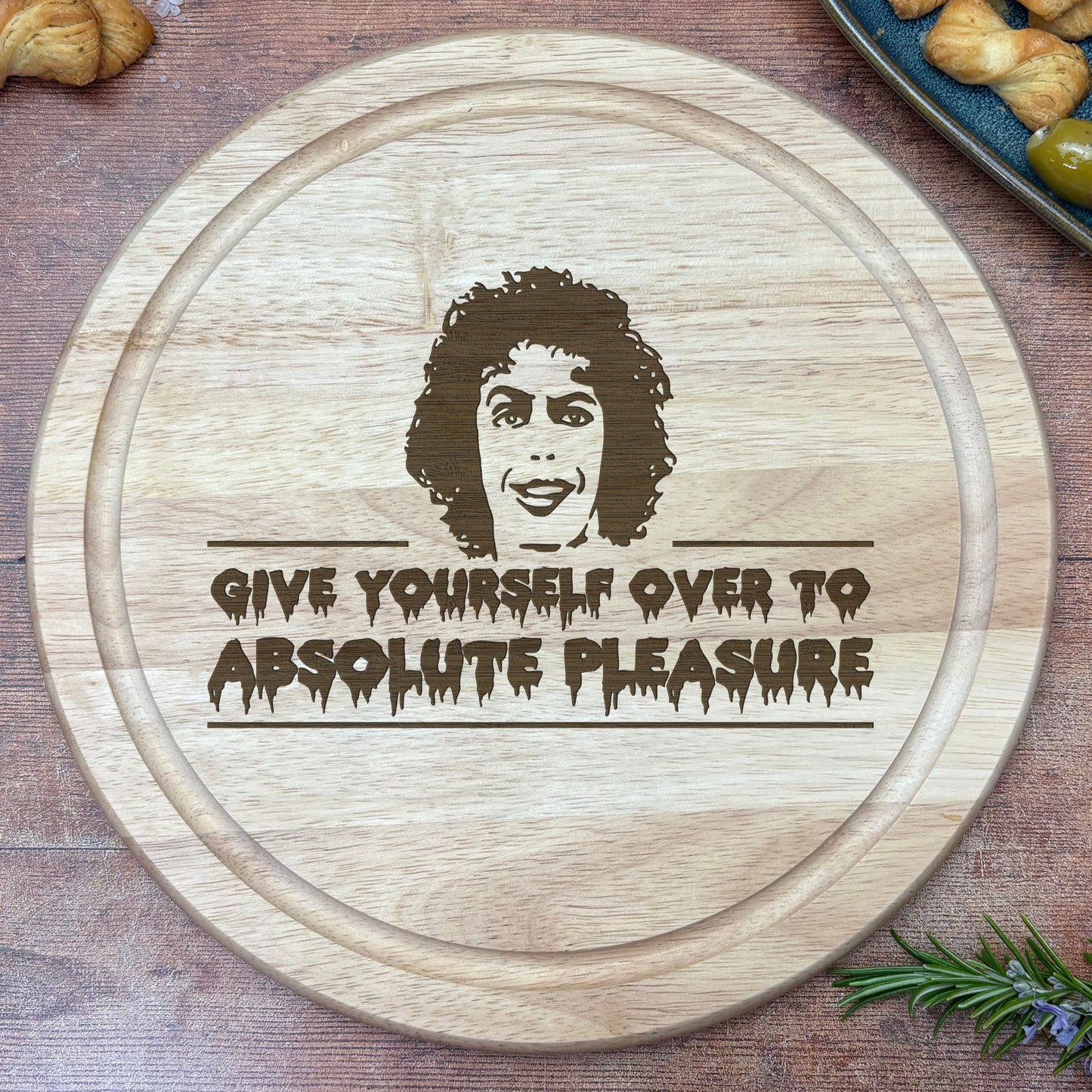 Rocky Horror Picture Show Absolute Pleasure Engraved Wooden Chopping Board Funny Cooking Kitchen Decor Housewarming Christmas Gift Present