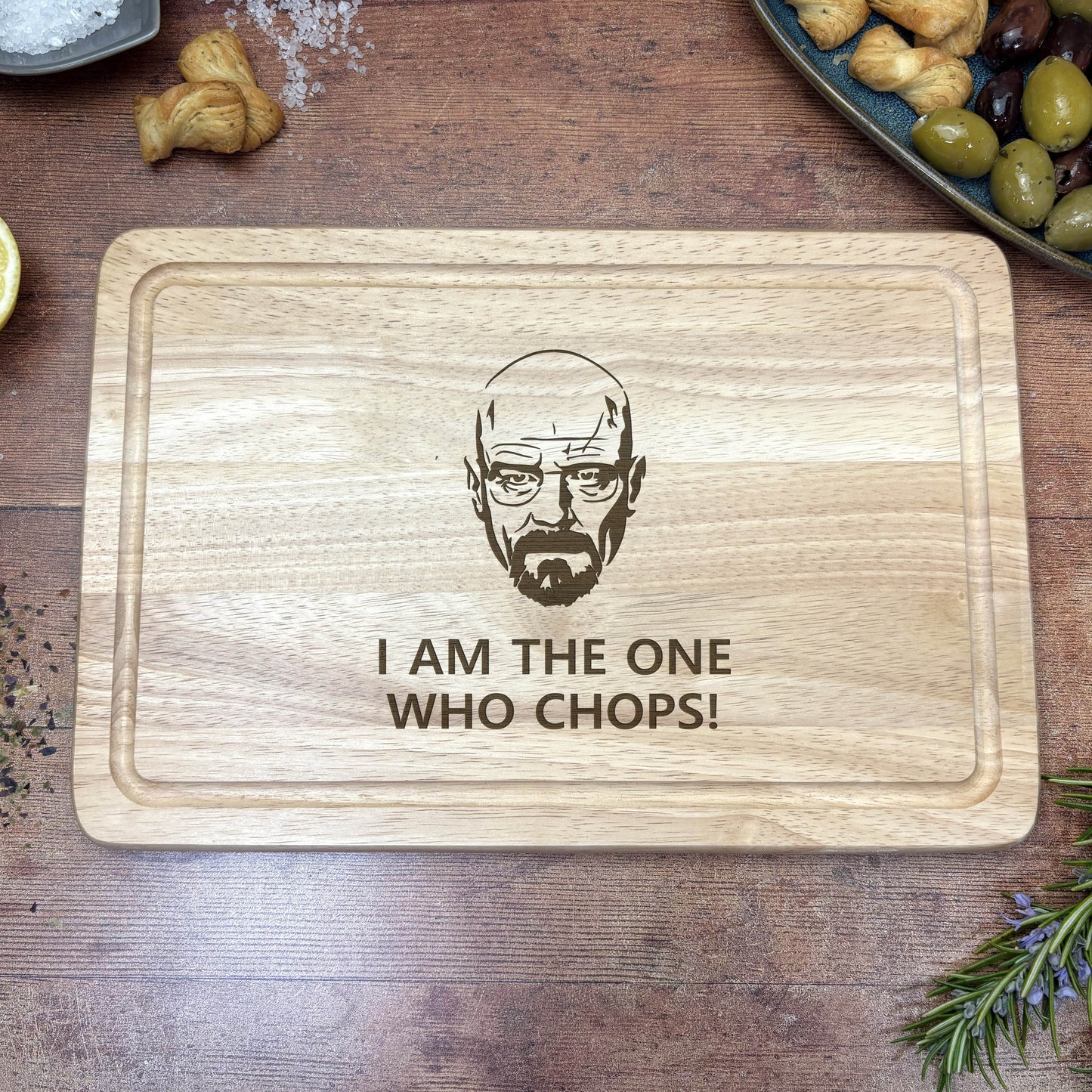 Breaking Bad I Am The One Who Chops Walter White Heisenberg Chopping Board Funny Cooking Gift Present Kitchen Decor Housewarming