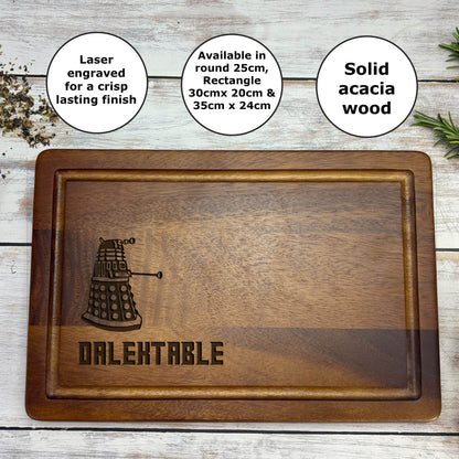 Dalektable Dr Who Doctor Dalek Chopping Board Funny Cooking Gift Present Kitchen Decor Housewarming Christmas Gift Birthday Present