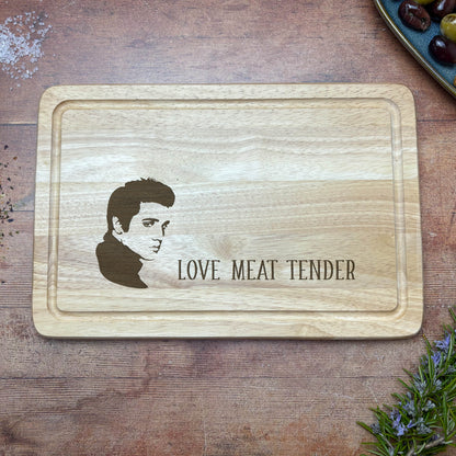 Elvis Love Meat Tender Funny Chopping Board Engraved Home Decor Cooking Kitchen Christmas Gift Birthday Present