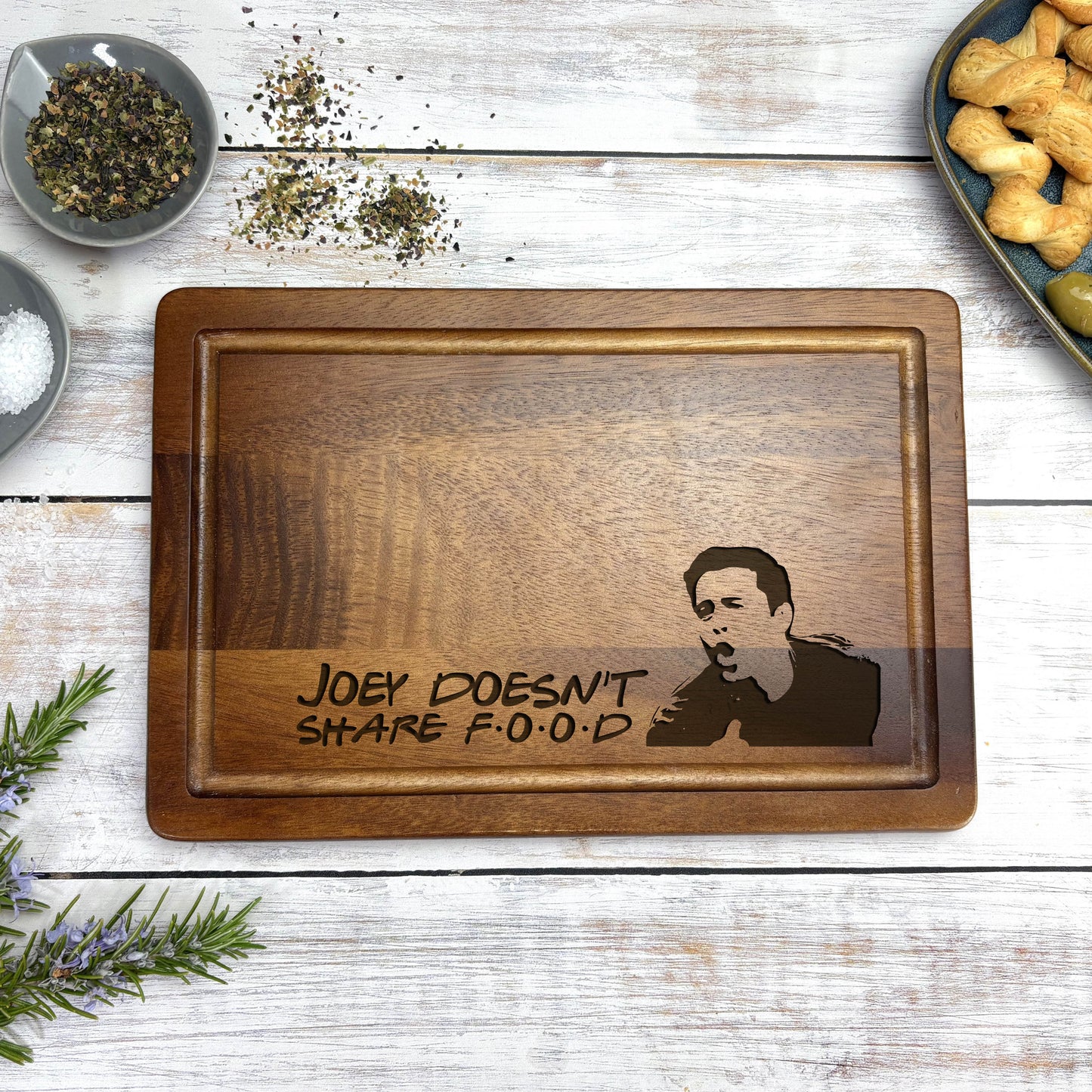 Friends Joey Doesn't Share Food Chopping Board Funny Cooking Gift Present Kitchen Decor Housewarming Christmas Gift Birthday Present