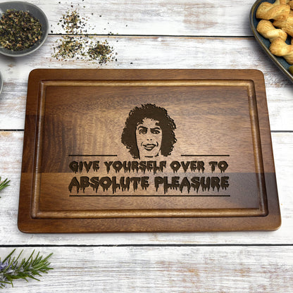 Rocky Horror Picture Show Absolute Pleasure Engraved Wooden Chopping Board Funny Cooking Kitchen Decor Housewarming Christmas Gift Present