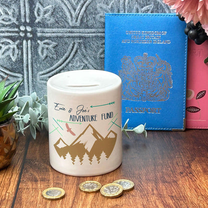 Adventure Fund Personalised Money Box - Travel Gift - Gap Year Savings