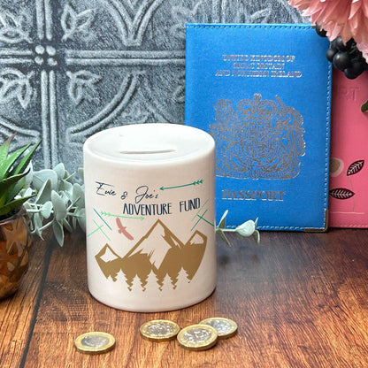 Adventure Fund Personalised Money Box - Travel Gift - Gap Year Savings