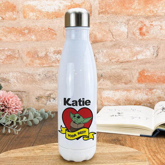 Yoda Best Baby Yoda Gift Star Wars Love Personalised Water Bottle Valentine's Day Boyfriend Girlfriend Gift