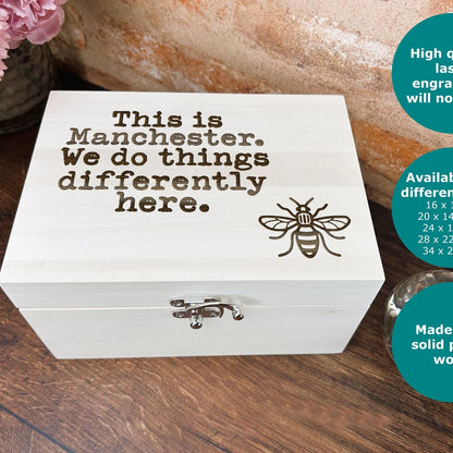 This Is Manchester - Personalised Luxury Wooden Memory Box