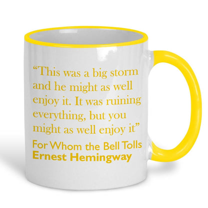 Ernest Hemmingway For Whom The Bell Tolls Book Quote Mug