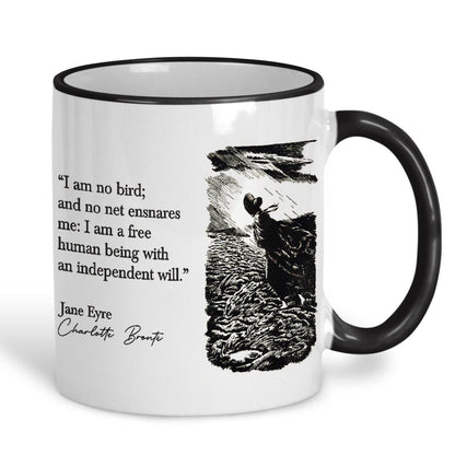 Jane Eyre Charlotte Bronte Bronte Book Quote Classic Literature Mug Gift Reading Quotes Author Portrait Book Cover