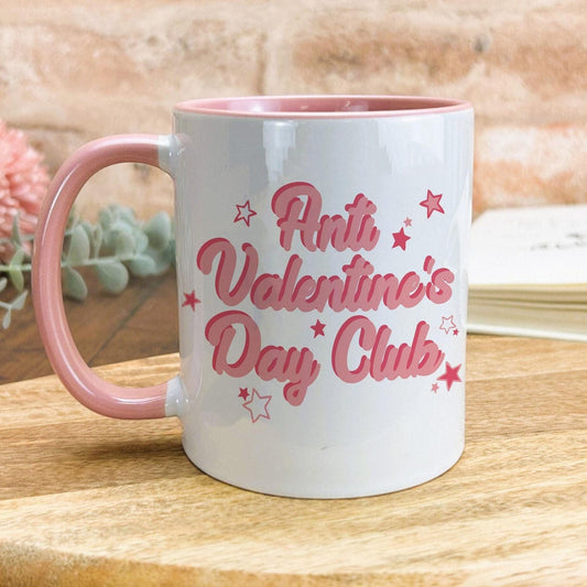 Anti Valentine's Day Club Mug Personalised Ceramic Mug