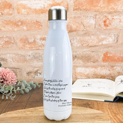 Harry Nilsson Everybody's Talkin' Midnight Cowboy Water Bottle Personalised Gift