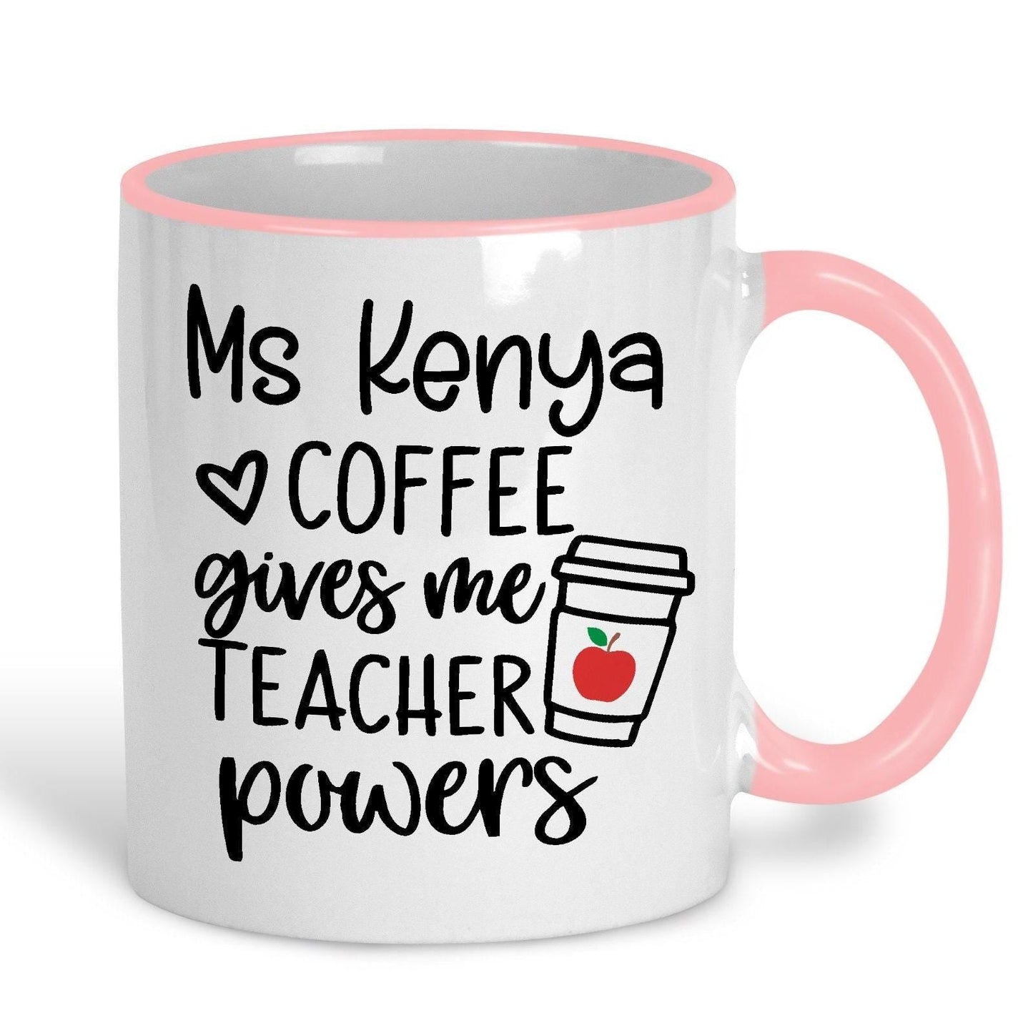 Coffee Gives Me Teacher Powers Teacher Personalised Ceramic Mug
