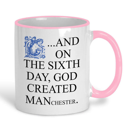 And On The Sixth Day God Created MANchester - Personalised Ceramic Mug