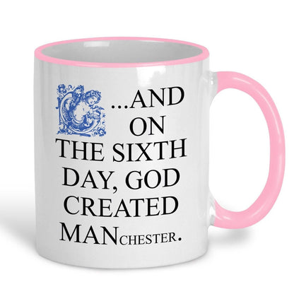 And On The Sixth Day God Created MANchester - Personalised Ceramic Mug
