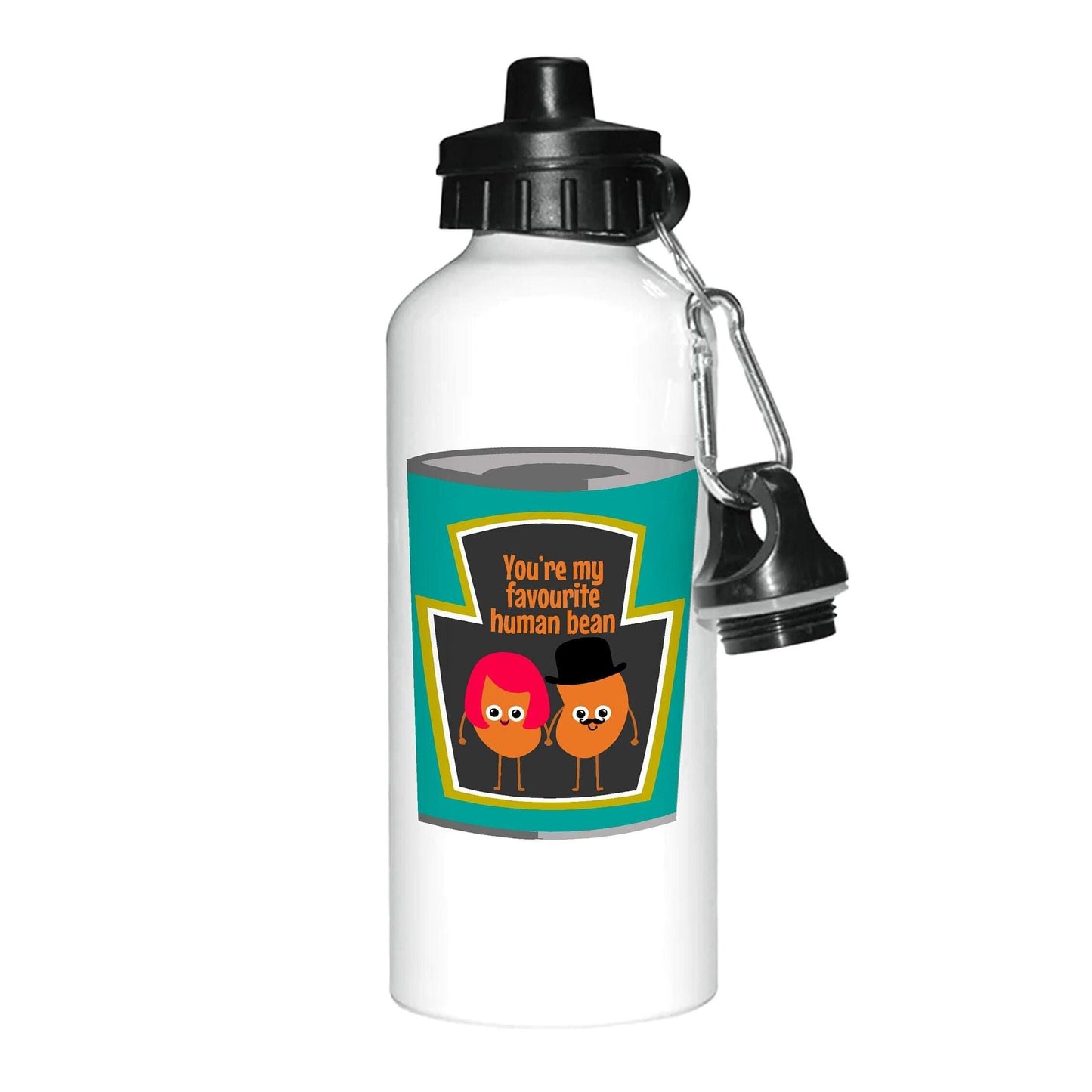 My Favourite Human Bean Baked Beans Heinz Personalised Water Bottle Valentine's Day Boyfriend Girlfriend Gift Partner Love