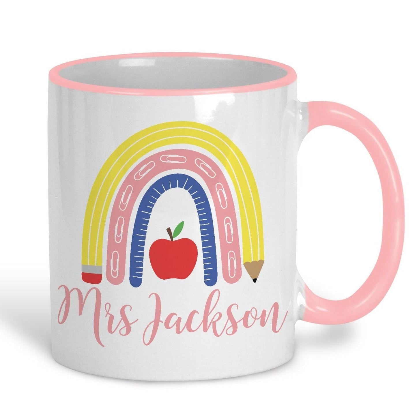 Teacher Rainbow Personalised Ceramic Mug