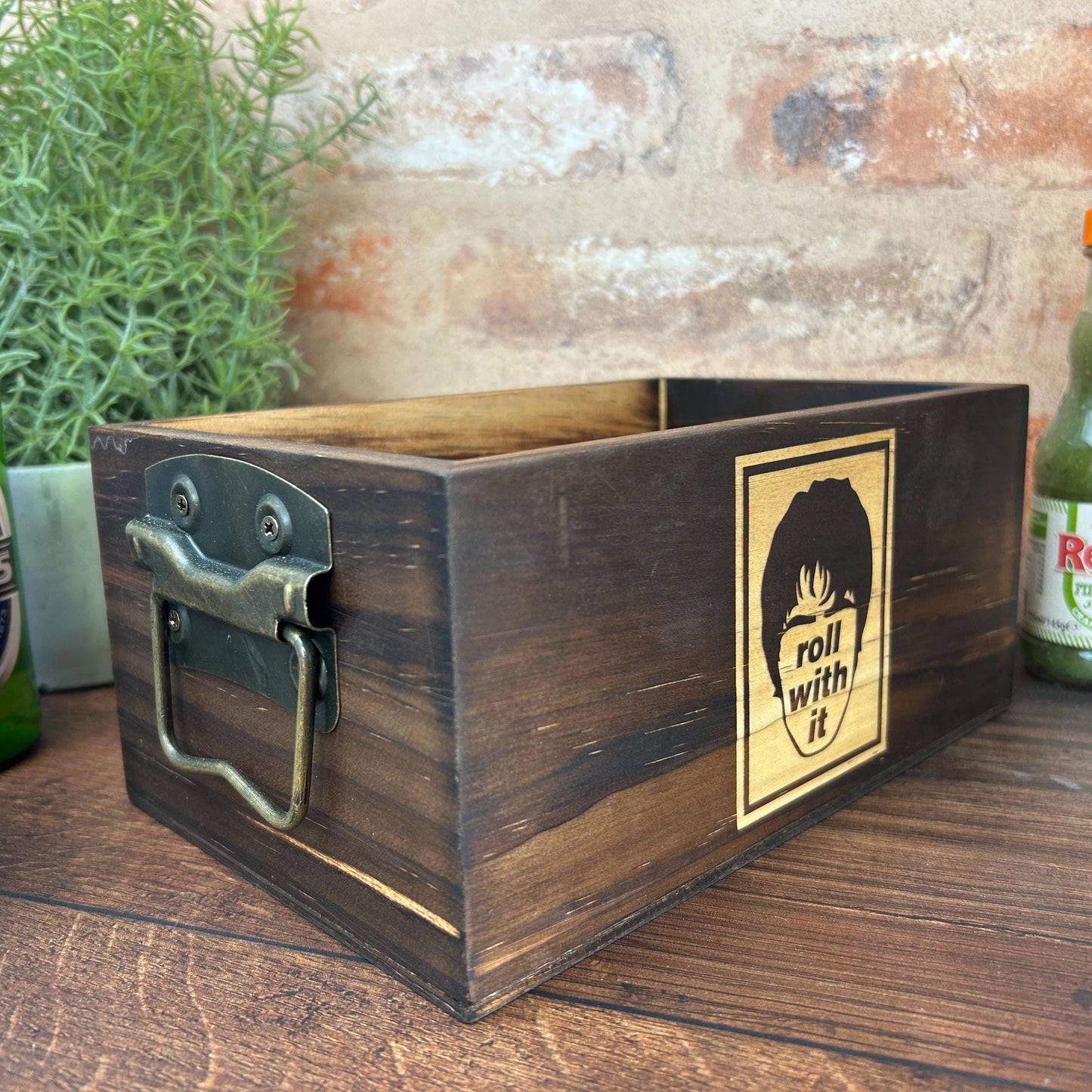 Roll With It - Oasis - Kitchen Tidy / Caddy - Funny Cooking Gift - Present Kitchen Decor Housewarming - Manc Manchester Music Gift