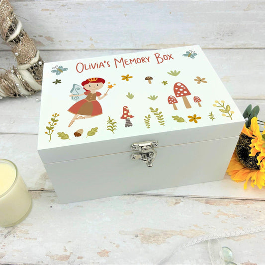 Fairy Woodland Children's Memory Storage Box - Personalised Gift