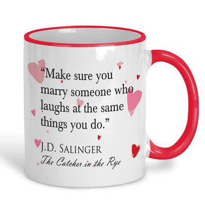 Catcher In The Rye J.D. Salinger Book Quote Personalised Valentine's Day Ceramic Mug