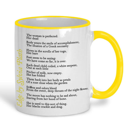 Sylvia Plath The Edge Poetry Quote Personalised Ceramic Mug