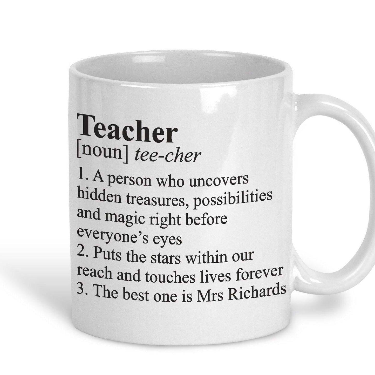 Teacher Dictionary Definition Personalised Ceramic Mug