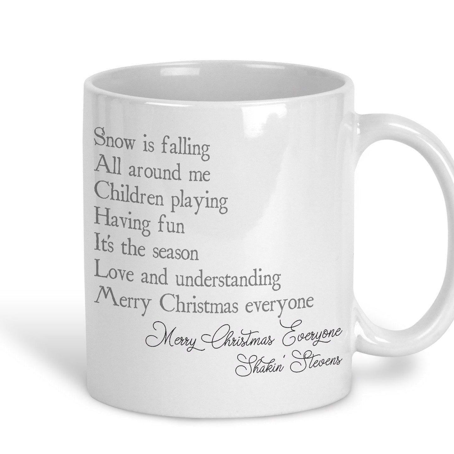 Merry Christmas Everyone Shakin' Stevens Christmas Song Lyrics Personalised Ceramic Mug