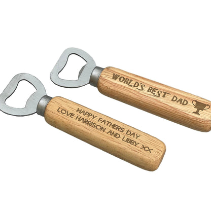 World's Best Dad Trophy - Father's Day Bottle Opener - Personalised Gift
