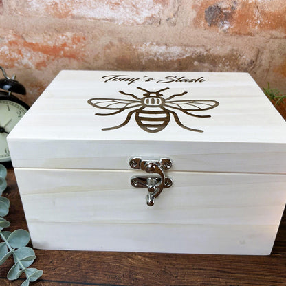 Manchester Bee - Personalised Luxury Wooden Memory Box