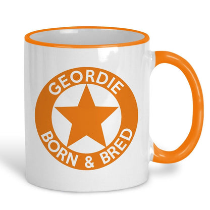 Geordie Born & Bred Star - Newcastle Geordie Dialect - Personalised Ceramic Mug