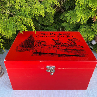 Alice in Wonderland Personalised Christmas Eve Box - Wooden Treat Box