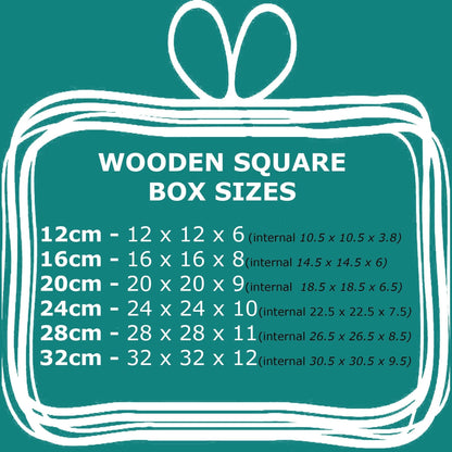 Butterfly Personalised Wooden Square Memory Keepsake Box