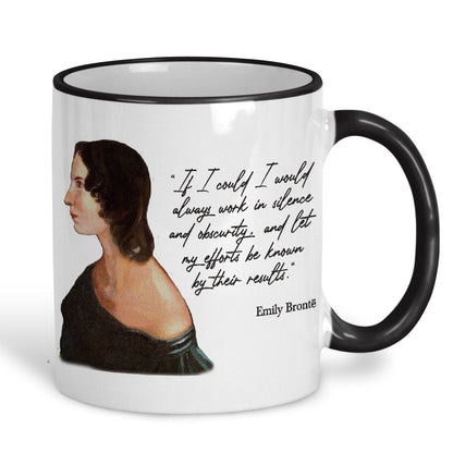 Wuthering Heights Emily Bronte Book Quote Classic Literature Mug Gift Reading Quotes Author Portrait Book Cover