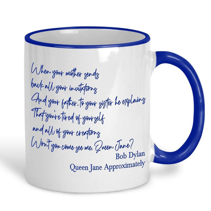 Bob Dylan Queen Jane Approximately 1965 Mug