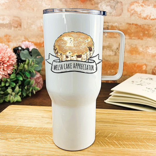 Welsh Cake Appreciator - Welsh Language Dialect - Personalised Travel Mug