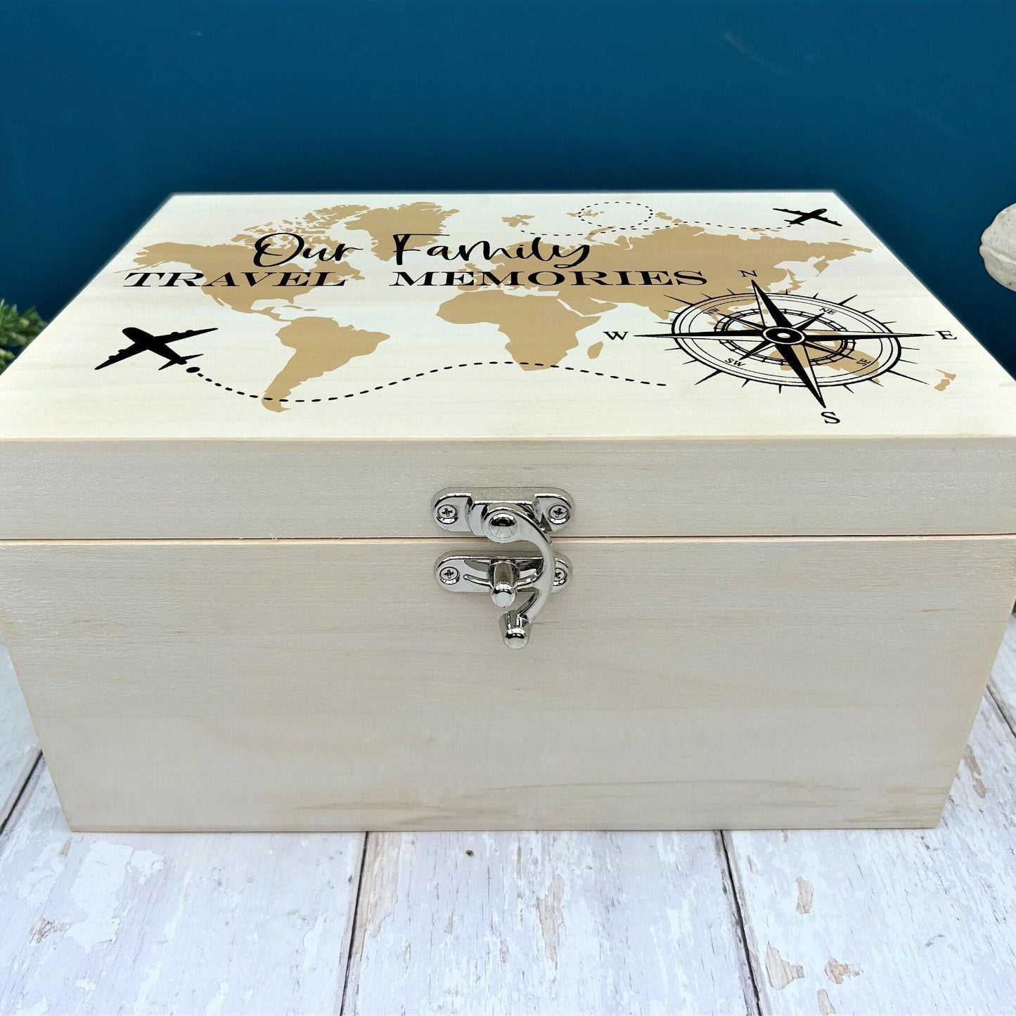 Travel Wooden Memory Box - Personalised Gift