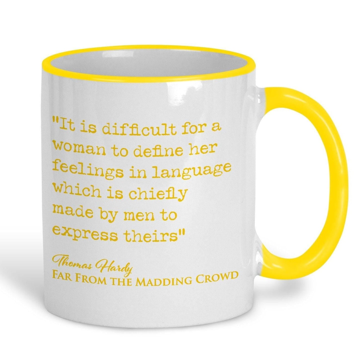 Far From the Madding Crowd Thomas Hardy Book Quote "difficult for a woman to define feelings" Classic Literature Mug